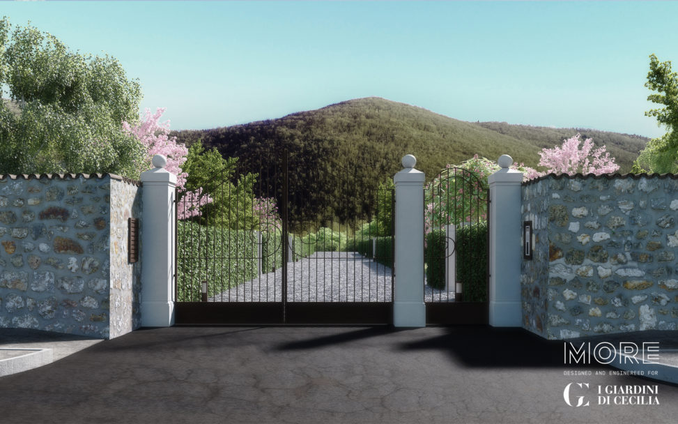 Ingresso di un giardino del progetto